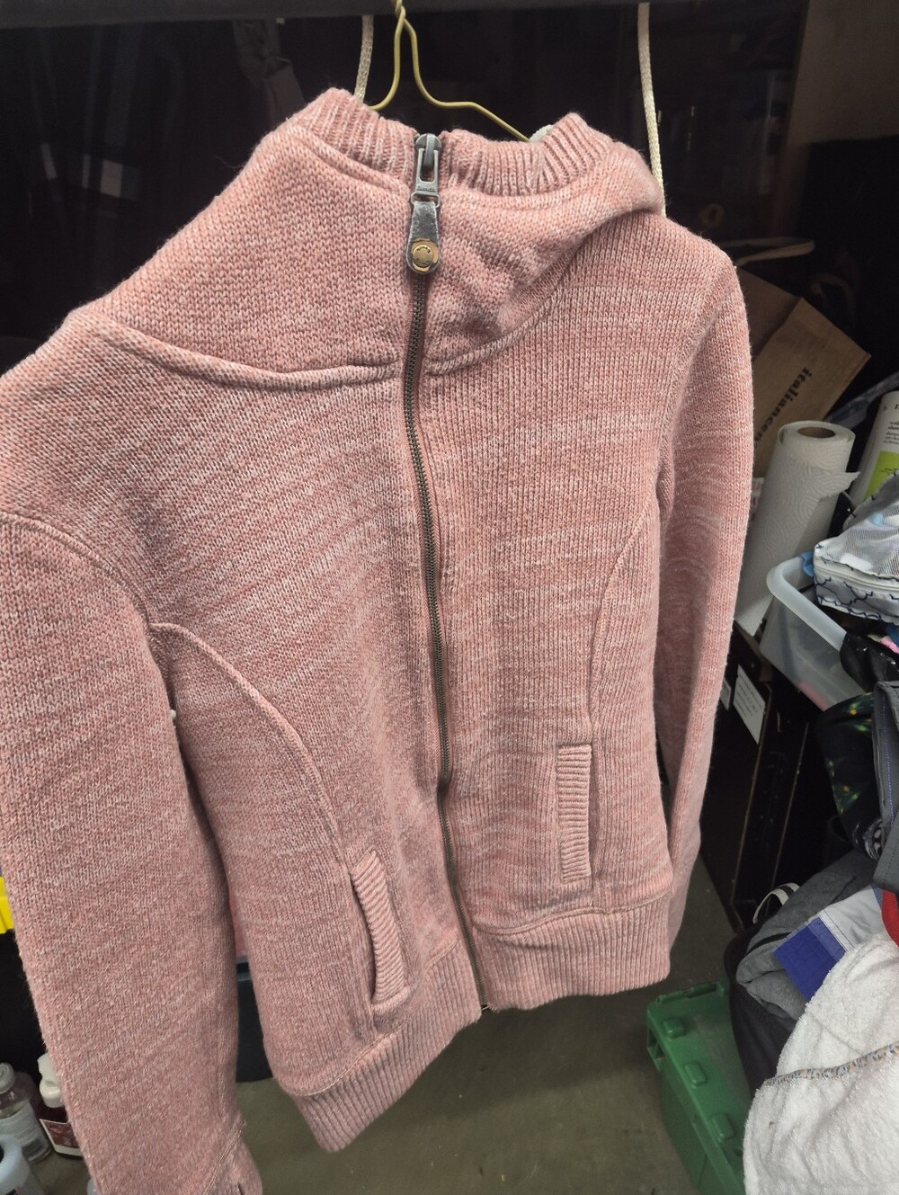 Bench Kids Hooded Zip Knit Jacket - Dusty Pink